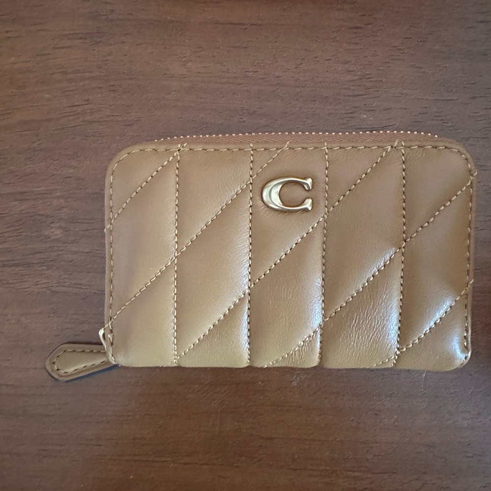 Coach Tan Quilted Leather Wallet